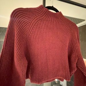 Hollister Maroon Crop Sweater XS NWOT
